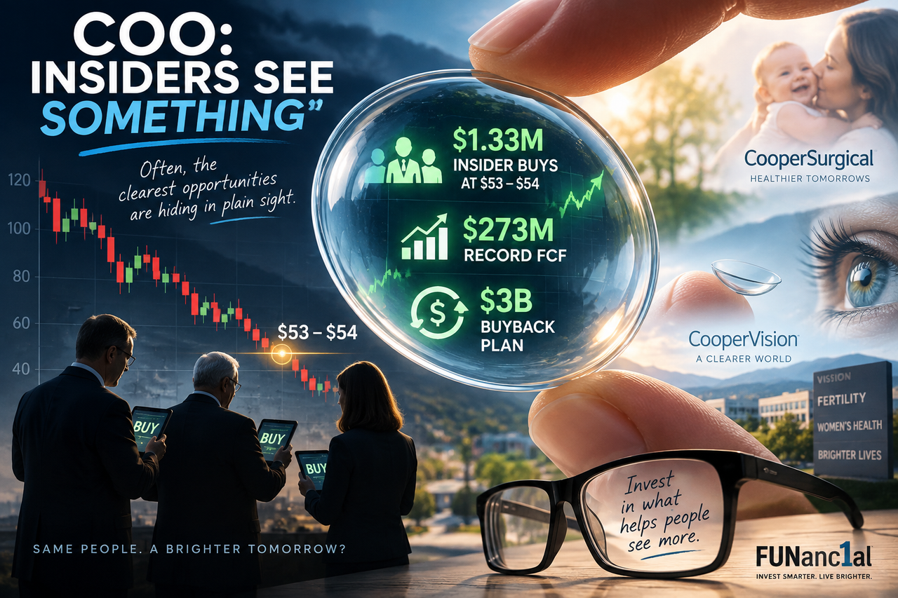 CooperCompanies COO stock analysis showing $1.33M insider buying near $53, record $273M free cash flow and a $3B buyback plan.