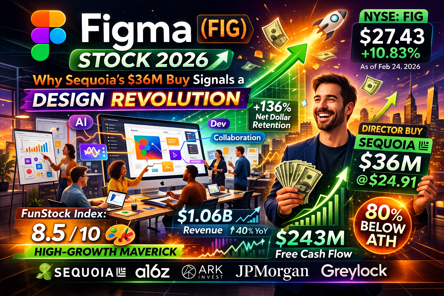 figma 2026: 41% market share, 13m mau, ipo to $45b,... Figma Stock 2026: Sequoia’s $36M Bet on the Design Revolution – FUNanc1al