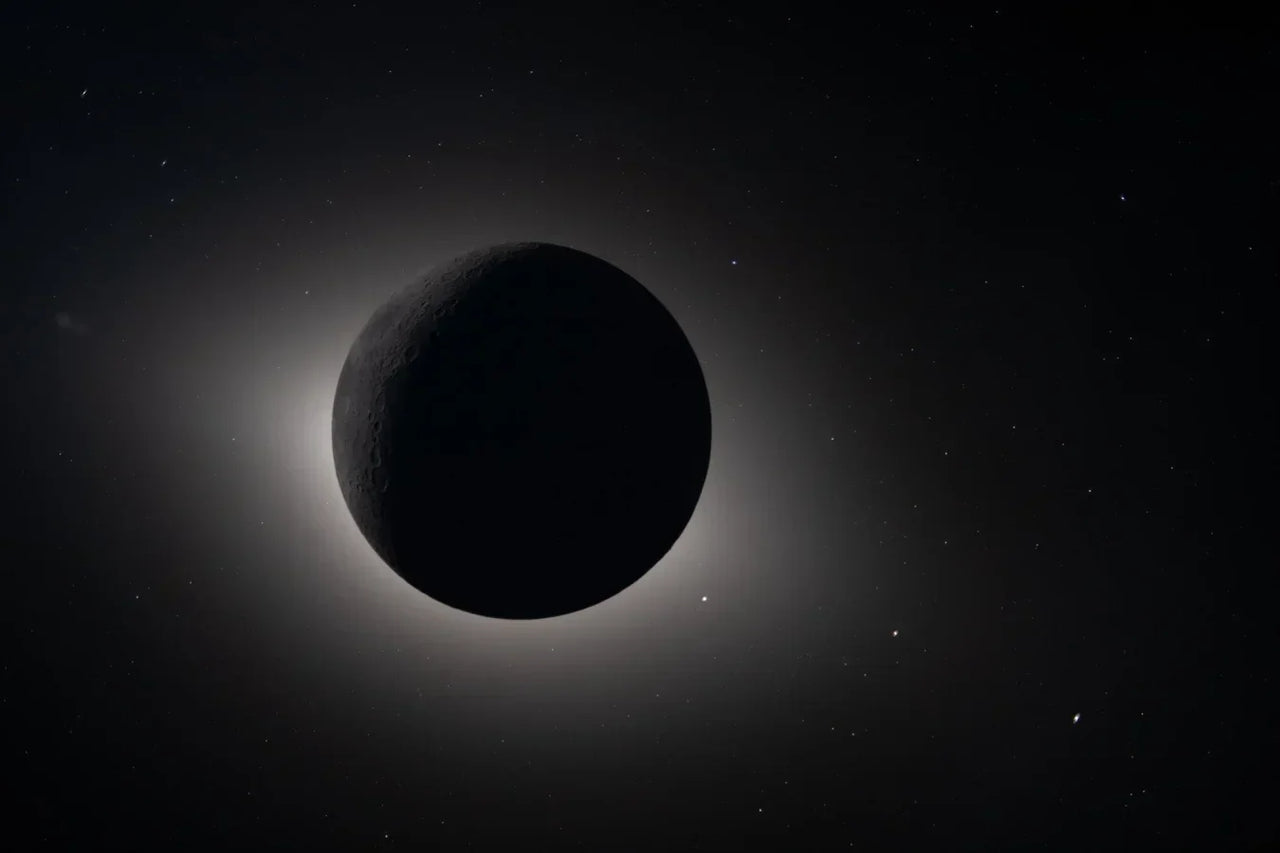 A solar eclipse as captured by the Artemis II astronauts from the Orion capsule. Courtesy of NASA
