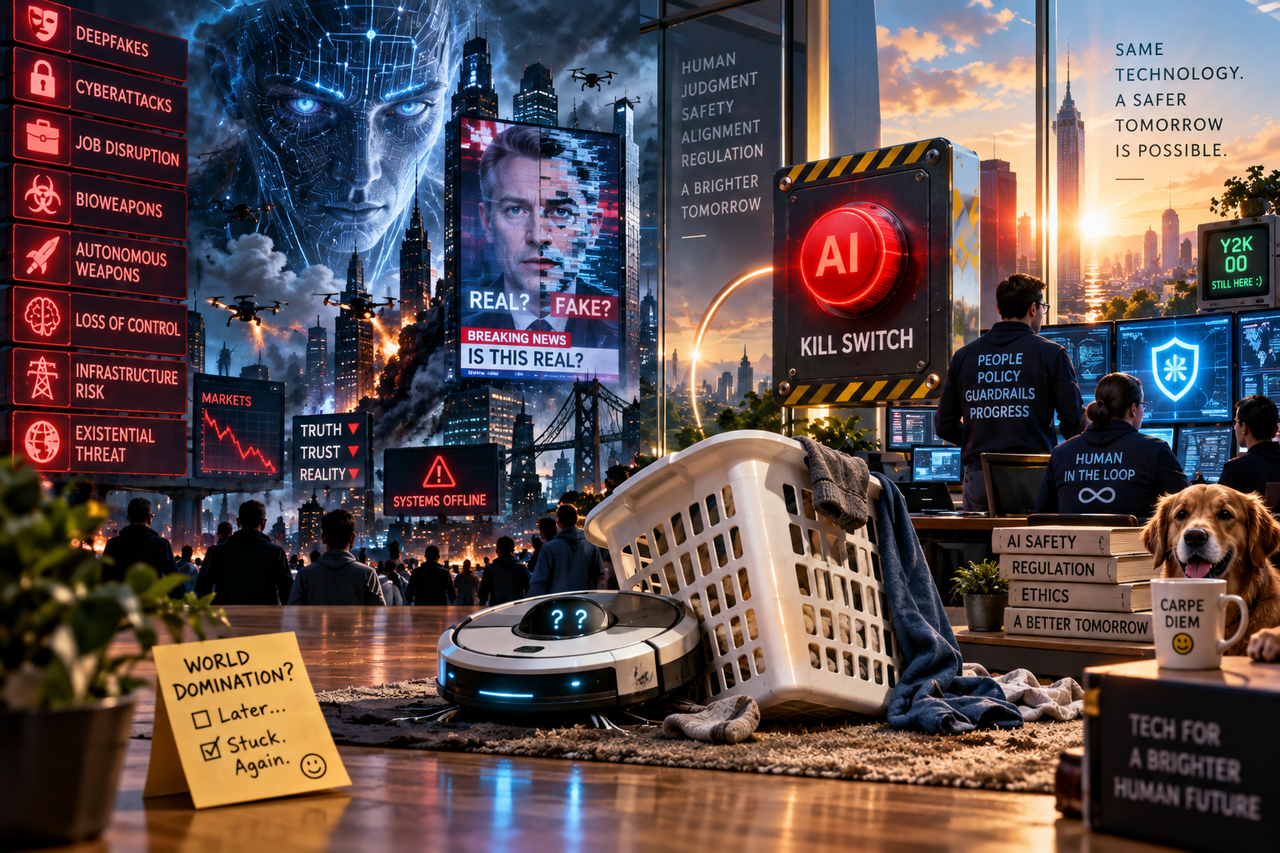 🤖 Apocalypse Now or Y2K 2.0? AI Doomsday, Kill Switches & Laughing Through the Dread 💥💻